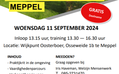 Scootmobieltraining in Meppel – Woensdag 11 september 2024